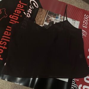 Sheer brown tank top